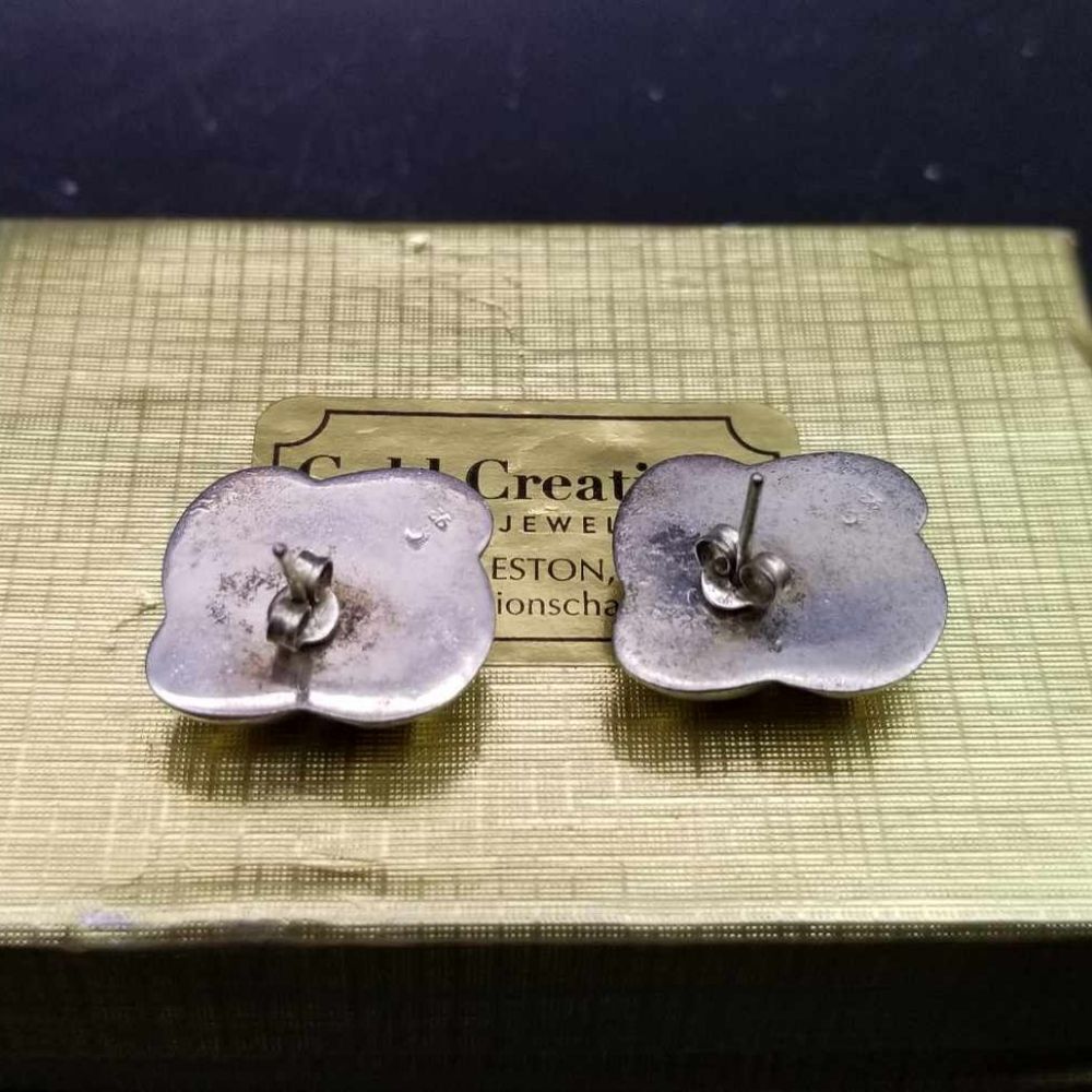 Solid Silver Celtic Flow Earrings E0166 - image 2